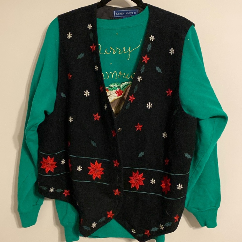Ugly Christmas Sweatshirt and Vest